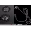 Rockstable 1U 19-palcový Vetrací prvok - Ventilátor - Zabudovaný ventilátor - 440 m³/h - Oceľ - Čierna - 1 kus (RS19-FT1U4)