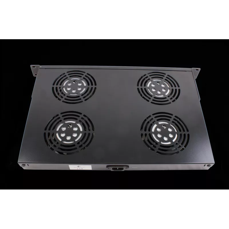 Rockstable 1U 19-palcový Vetrací prvok - Ventilátor - Zabudovaný ventilátor - 440 m³/h - Oceľ - Čierna - 1 kus (RS19-FT1U4)