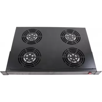 Rockstable 1U 19 palcový ventilátorový prvok - chladiaci ventilátor - vstavaný ventilátor - 440 m³/h - oceľ - čierna - 1 kus (RS19-FT1U4)