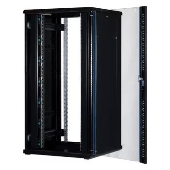 Rockstable 32 HE 19 palcový serverový rozvádzač so sklenenými dverami - stojanový rozvádzač - 32U - 800 kg - uzamykateľný zámok - montážne lišty - nastaviteľné nožičky (RS19-8832)
