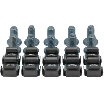 Rockstable M6 sada valcových skrutiek s vnútorným šesťhranom - montáž do racku - strieborná - 10 ks (RS19-M612)