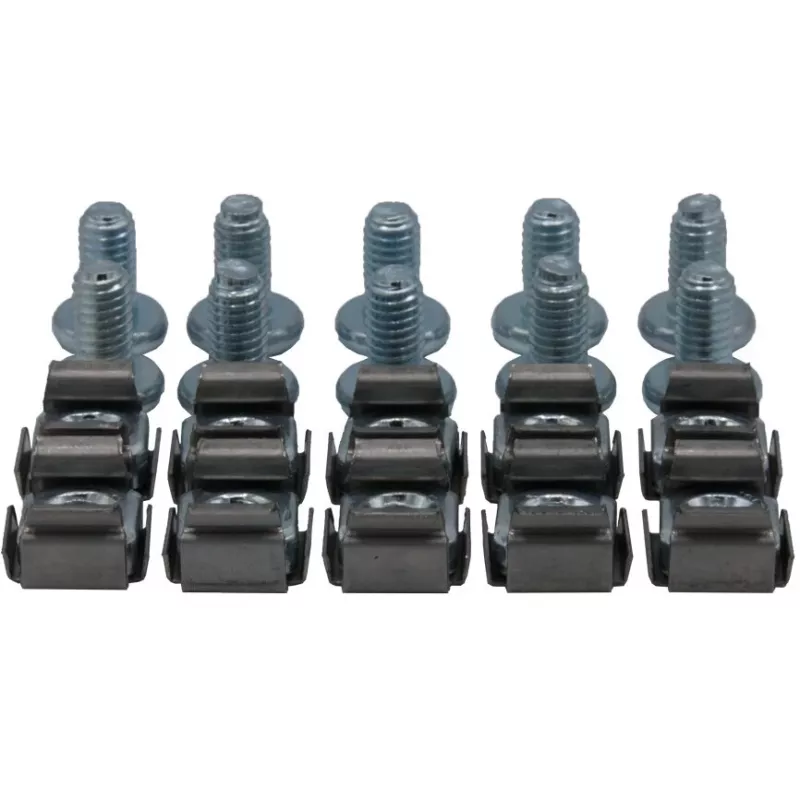 Rockstable M6 sada valcových skrutiek s vnútorným šesťhranom - montáž do racku - strieborná - 10 ks (RS19-M612)