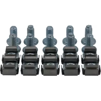 Rockstable M6 sada valcových skrutiek s vnútorným šesťhranom - montáž do racku - strieborná - 10 ks (RS19-M612)