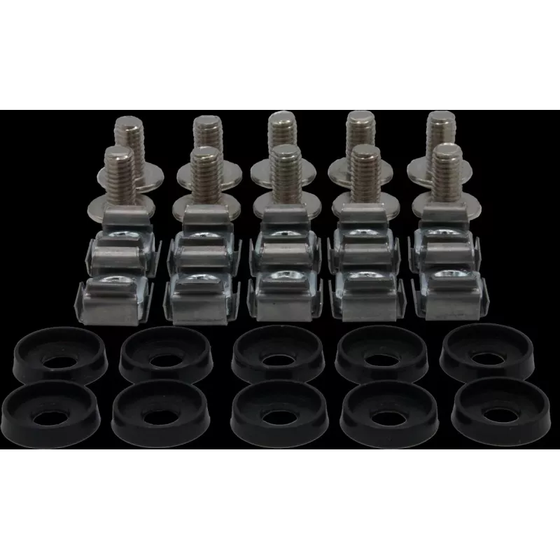 Rockstable M6 Phillips sada skrutiek - rackmontáž - strieborná - 10 ks (RS19-M611)