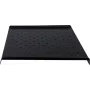 Rockstable RS19-FH612 1U racková polica - čierna - oceľ - nosnosť 60 kg - oválne perforovaná
