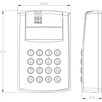 ROGER PR602LCD-DT-O prístupový kontrolér