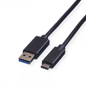 ROLINE GREEN USB 3.2 Gen 1 kábel, USB A na C, ST/ST, čierny, 3 m 11.44.9013