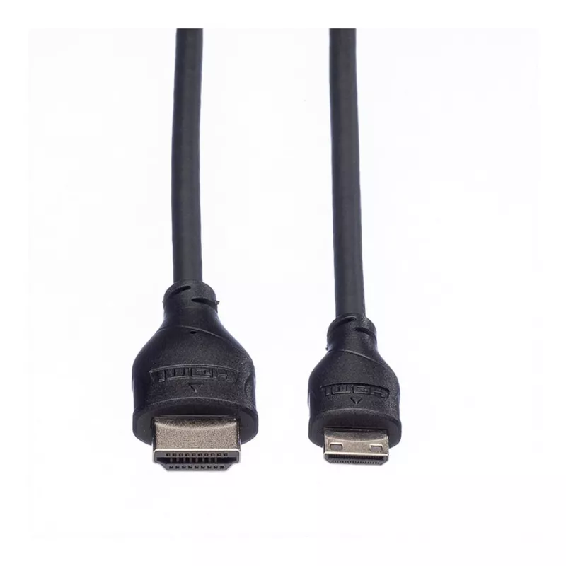 Kábel ROLINE HDMI High Speed s Ethernetom, HDMI typ A samec na Mini HDMI samec, 2 m, 11.04.5580