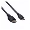 Kábel ROLINE HDMI High Speed s Ethernetom, HDMI typ A samec na Mini HDMI samec, 2 m, 11.04.5580