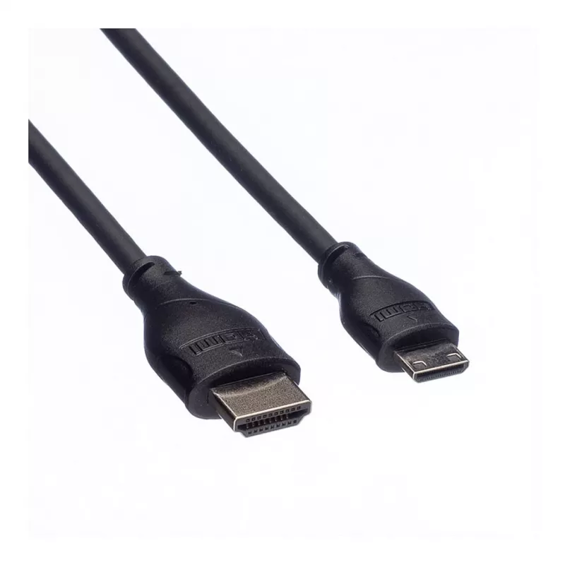 Kábel ROLINE HDMI High Speed s Ethernetom, HDMI typ A samec na Mini HDMI samec, 2 m, 11.04.5580