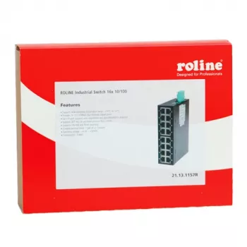 ROLINE priemyselný Fast Ethernet switch, 16x RJ-45, unmanaged