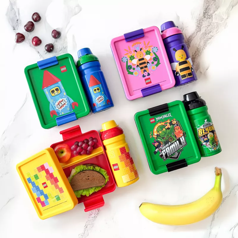 Room Copenhagen LEGO Lunch Box Set Ninjago zelený čierny 2-dielna