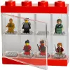 Room Copenhagen LEGO vitrína na minifigúrky 8 červená priehľadná