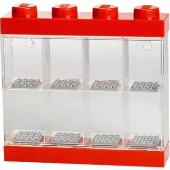 Room Copenhagen LEGO vitrína na minifigúrky 8 červená priehľadná