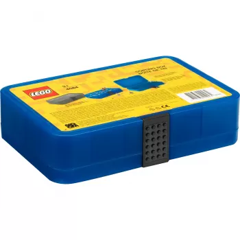 ROOM COPENHAGEN LEGO úložná krabica Iconic, priehľadná modrá, 11 priehradiek