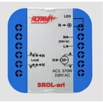 ROPAM SROL-ari bezdrôtový ovládač roletových žalúzií, 230VAC, ampérometrický senzor, stav žalúzií v aplikácii a na dotykovom paneli (IP64)