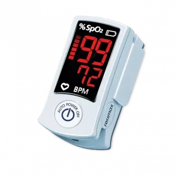 ROSSMAX SB100 pulzný oxymeter na prst s monitorovaním SpO2 a pulzovej frekvencie, dvojfarebný LED displej, 6 režimov zobrazenia, automatické vypnutie, indikátor stavu batérie, pre domáce a klinické použitie