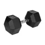 Gumou potiahnutá liatinová hex jednoručka 30 kg REBEL ACTIVE