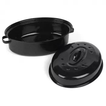 Russell Hobbs CW114911EU smaltovaný 36cm samozavlažovací pekáč s pokrievkou, čierny