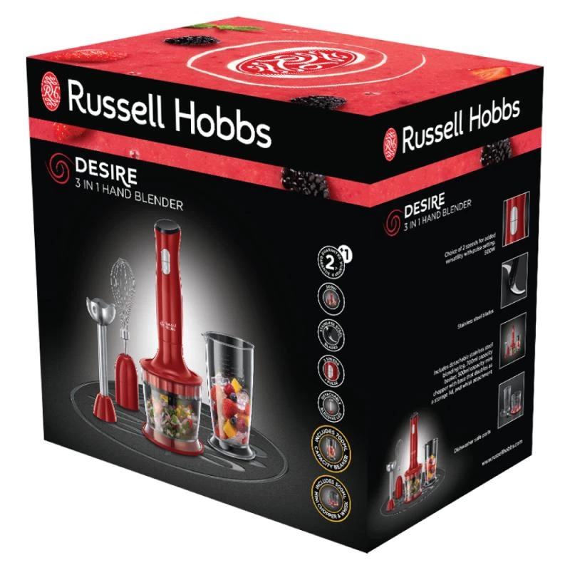 Russell Hobbs Desire 3-in-1 tyčový mixér Red 24700-56