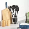 Russell Hobbs RH03026EU7 5-dielna súprava kuchynského náčinia s otočným stojanom, čierna a strieborná