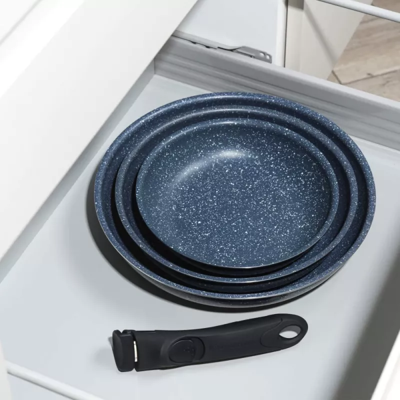 Russell Hobbs RH03293EU7 Nightfall Stone 4-dielna súprava panvíc Smart Clip