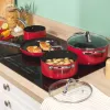 Russell Hobbs RH03821 Riviera 4-dielna sada hrncov, červená