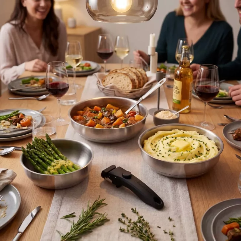 Russell Hobbs RH04033 nerezová 4-dielna sada panvíc Smart Clip
