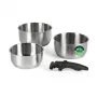 Russell Hobbs RH04034 nehrdzavejúca oceľ 4-dielna súprava hrncov Smart Clip