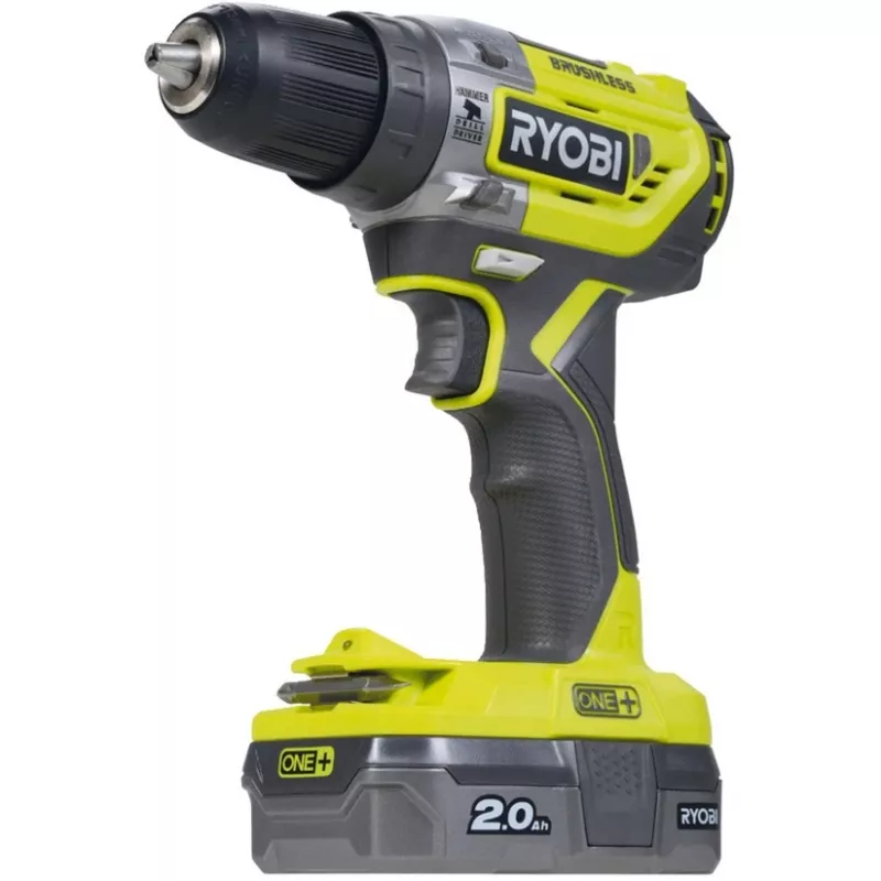 RYOBI ONE+ 18V aku príklepová vŕtačka R18PD5-220S, 2x 2,0Ah Li-Ion akumulátory