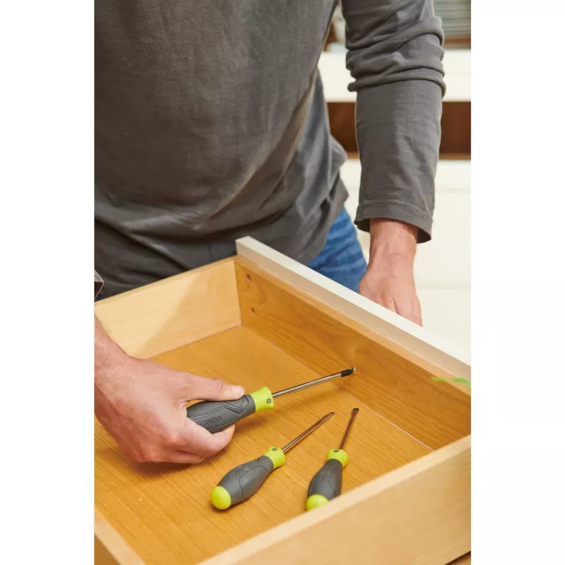 RYOBI RSD1PH2S 3-dielna sada skrutkovačov (zelená/sivá, PH2, SL5.5, SL4)
