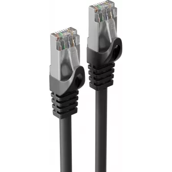 S CONN MAXIMUM CONNECTIVITY priemyselný PUR Cat.7 S/FTP RJ45 patch kábel, čierny, 2,0m 08-39035
