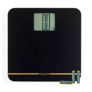 Salter 9075 BGFEU12 Max osobová váha, čierna/zlatá