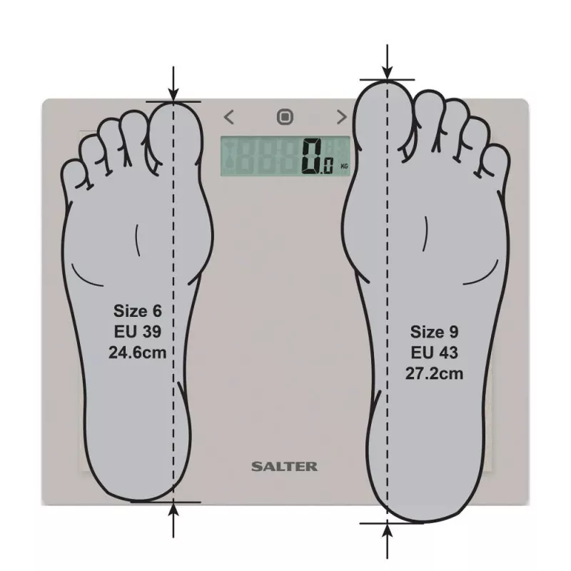 Salter 9113 GFEU12 Compact sklenená analytická kúpeľňová váha, sivá
