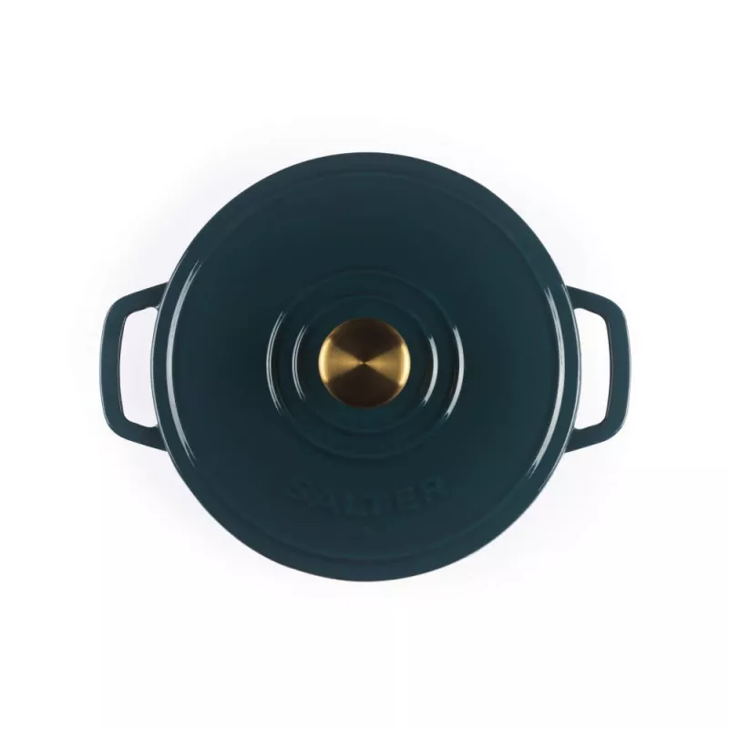 Salter BW14433GR Chester 2L plytký liatinový hrniec 20 cm, zelený