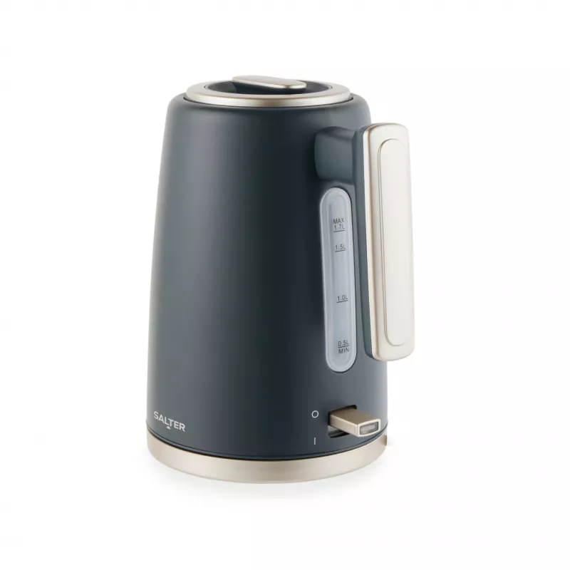 Salter EK5561BGRYFVDE Marino Rapid Boil rýchlovarná kanvica - 1,7 l, 3000 W, nehrdzavejúca oceľ, sivá