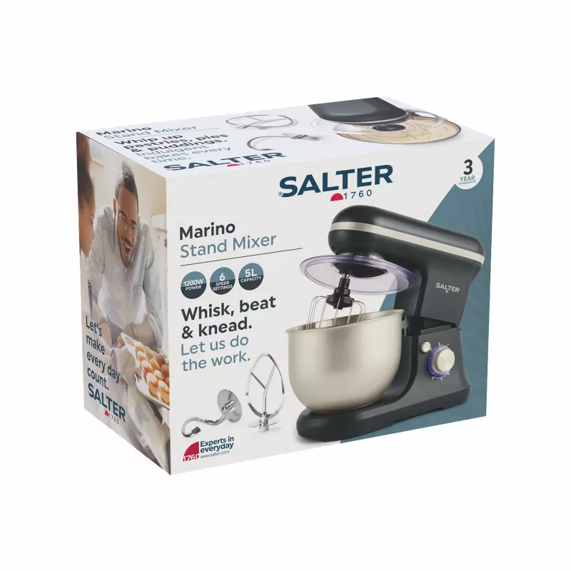 Salter EK5620BGRYFVDE Marino stojanový mixér 1000W 5L sivý