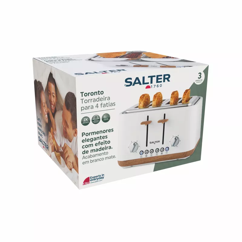 Salter EK5823WHTVDE Toronto 4-slotový hriankovač