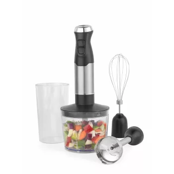 Salter EK6653VDE 4-in-1 súprava mixéra, 500W, sklenená nádoba 1,5L, čierna/strieborná