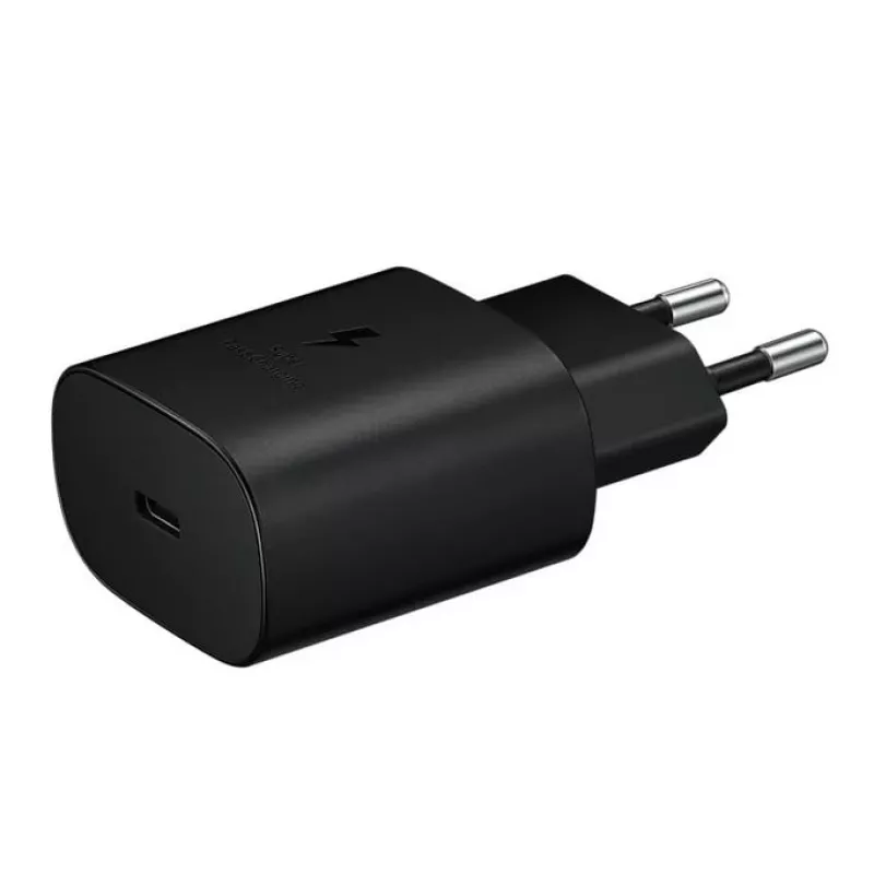 Samsung 25W USB-C Super rýchla cestovná nabíjačka s káblom USB-C na USB-C - čierna