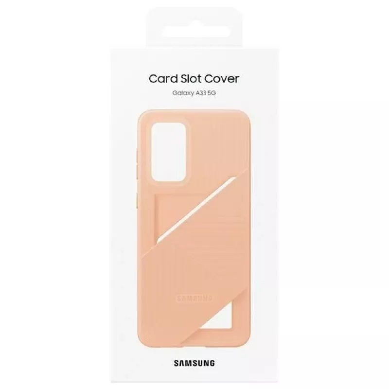 Samsung EF-OA336TPEGWW puzdro s priehradkou na karty pre Galaxy A33 5G, broskyňová