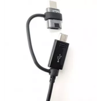 Samsung EP-DG950DBE Combo microUSB dátový kábel s USB-C adaptérom 1,4 m čierny (Bulk)