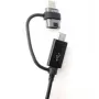 Samsung EP-DG950DBE Combo microUSB dátový kábel s USB-C adaptérom 1,4 m čierny (Bulk)