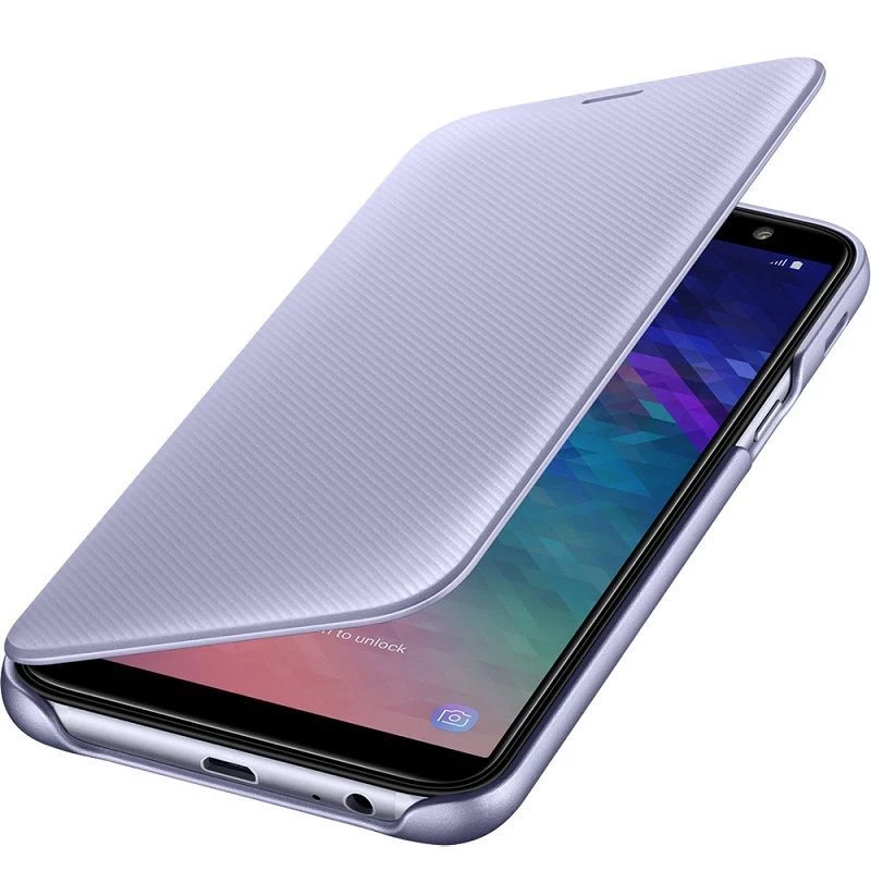 Samsung Galaxy A6+ (2018) peňaženkové puzdro fialová