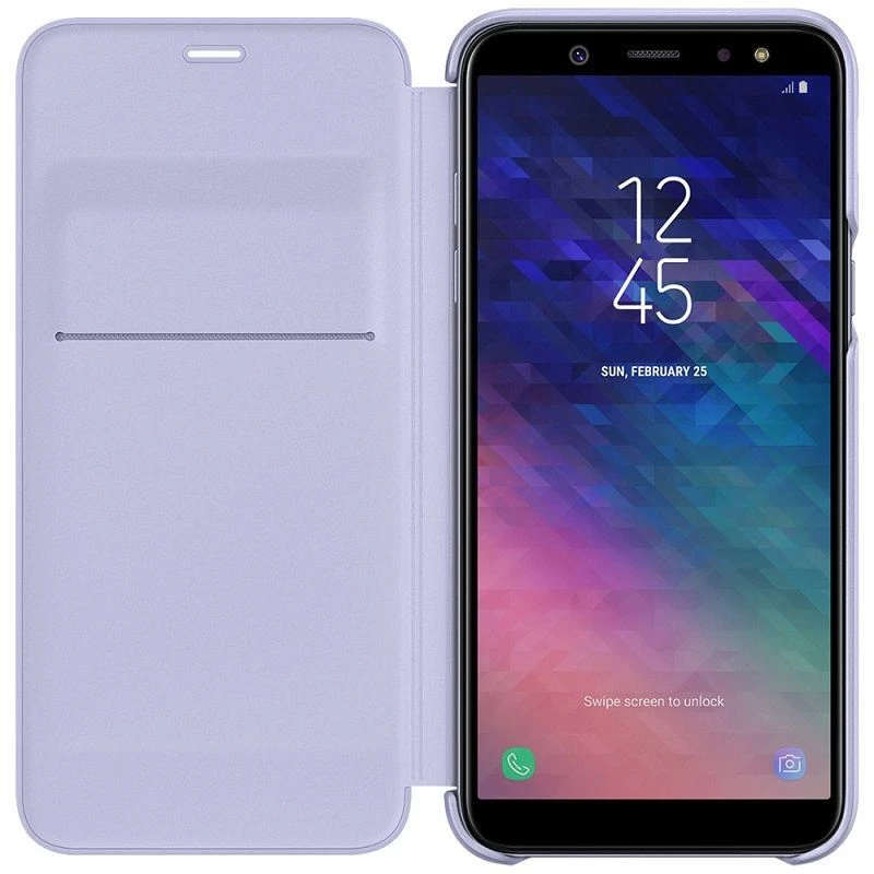 Samsung Galaxy A6+ (2018) peňaženkové puzdro fialová