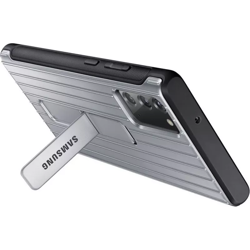 Samsung Galaxy Note 20 / Note 20 5G Protective Standing Cover puzdro strieborné