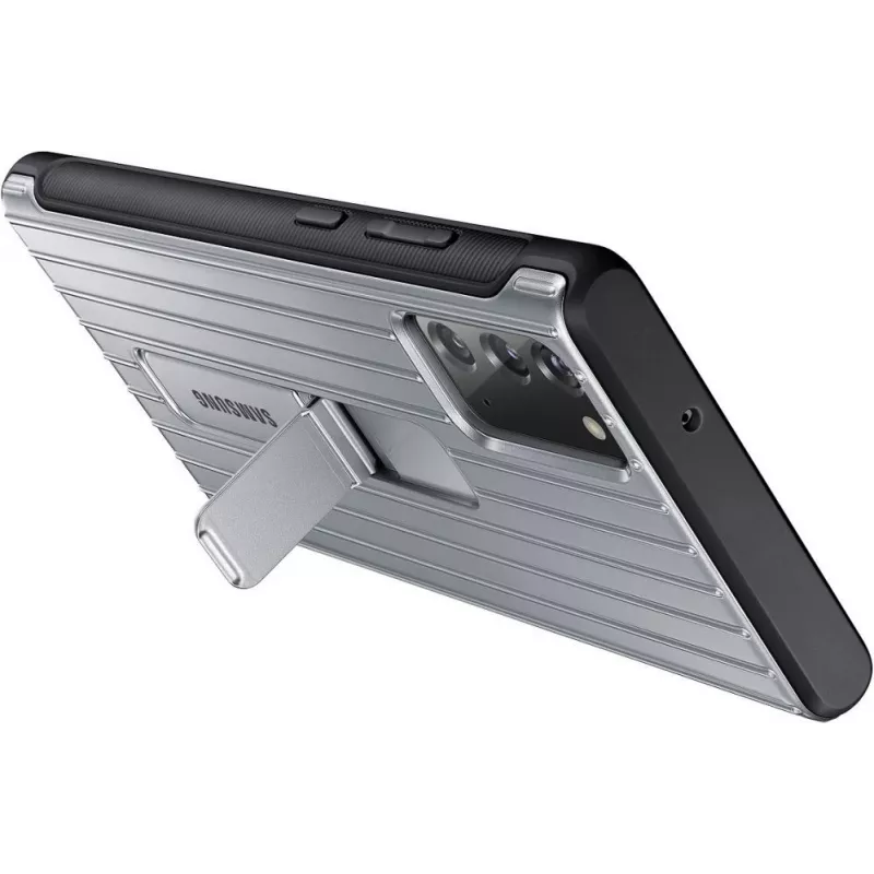 Samsung Galaxy Note 20 / Note 20 5G Protective Standing Cover puzdro strieborné