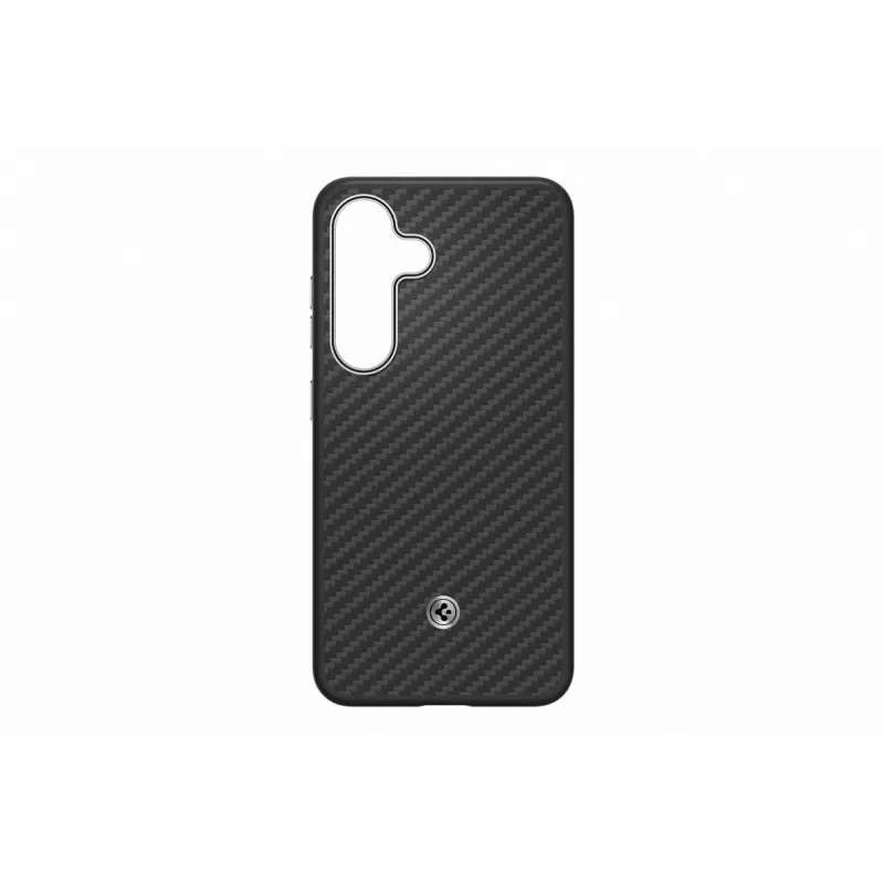 Samsung GP-FPS931PGABW Enzo Aramid puzdro pre Samsung Galaxy S25, čierna strieborná