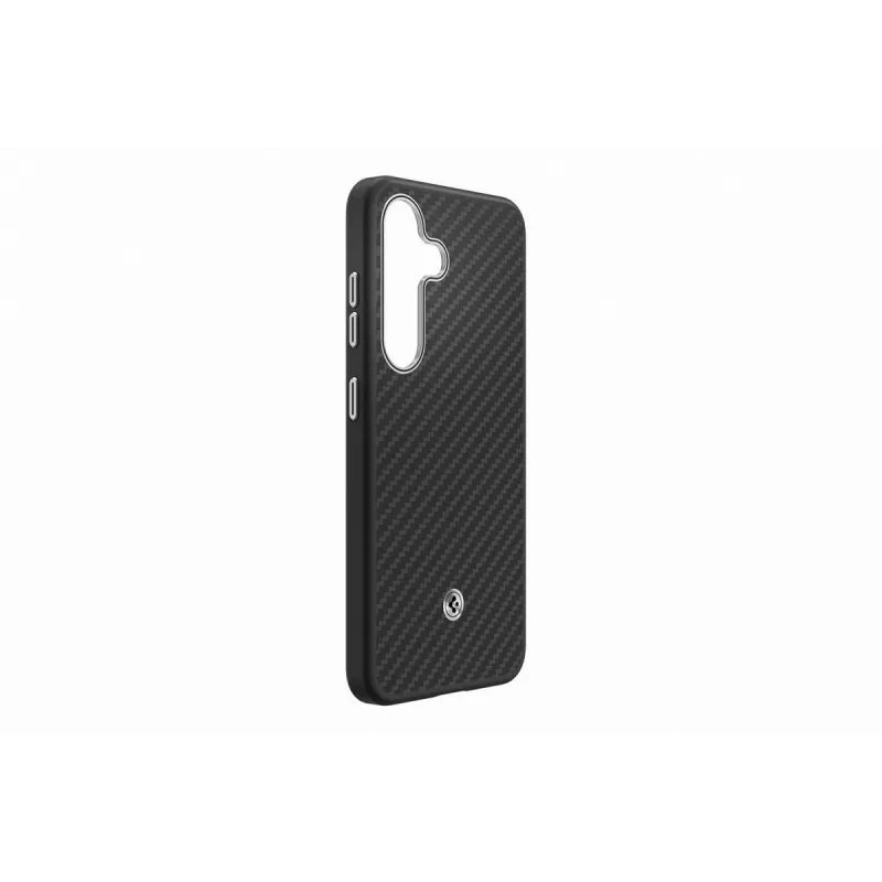 Samsung GP-FPS931PGABW Enzo Aramid puzdro pre Samsung Galaxy S25, čierna strieborná