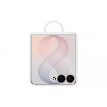 Samsung Silicone Ring Magnet puzdro pre Galaxy Z Flip8, biela